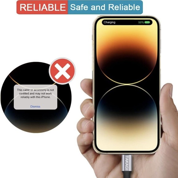 IPhone Charger 3 Pack 6Ft Nylon Braided Lightning Cable USB Iphone 14-6 SE Ipad - Picture 6 of 7